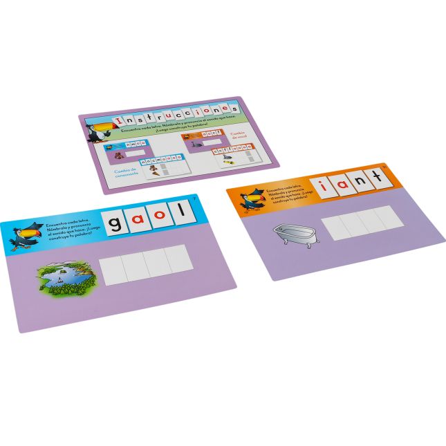 Tarjetas de trabajo: Construcción de palabras (Spanish Word Building Task Cards) - 21 cards_2