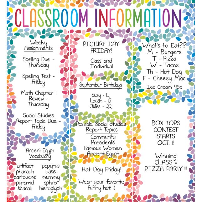 Classroom Information Center Jumbo Poster - 3 banners_0