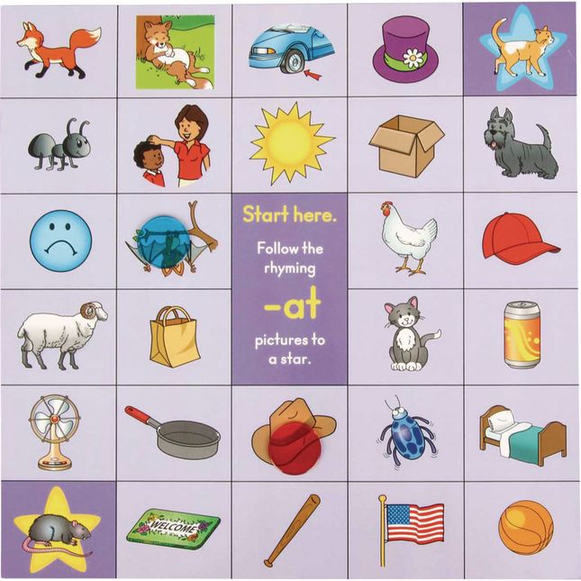 Really Good Stuff® Find The Rhyme Game - 24 puzzles