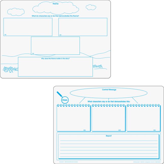 Comprehension Graphic Organizer Dry Erase Boards Text Evidence Set