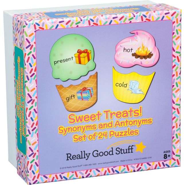 Sweet Treats! Synonyms And Antonyms Puzzle Set