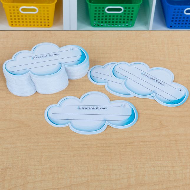 Hopes And Dreams Bulletin Board Kit 3 banners, 100 clouds