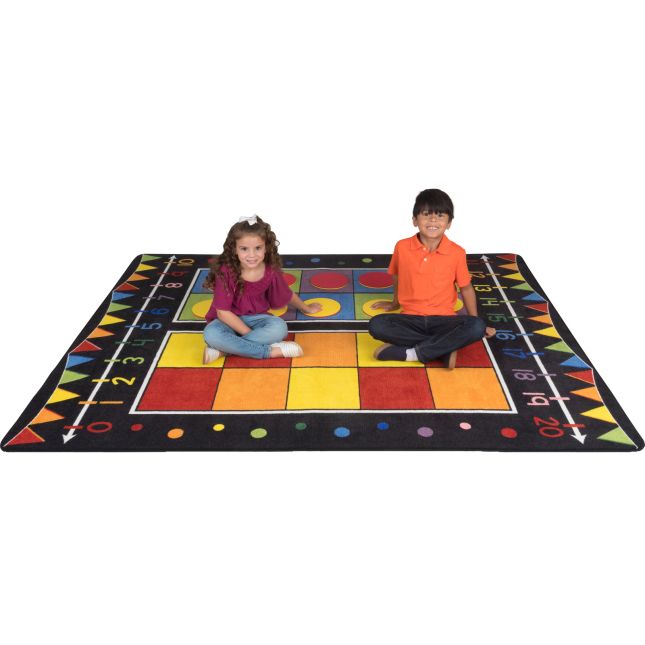 Double Ten Frame Classroom Rug With Number Line - 1 rug