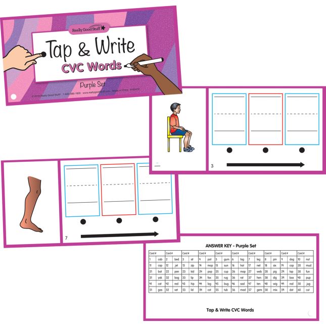 Really Good Stuff® Tap And Write CVC Words - 120 cards_3