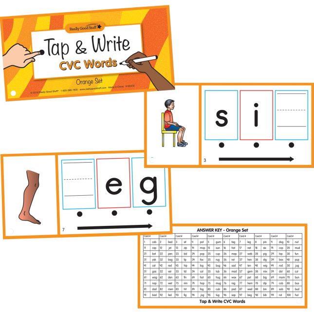 Really Good Stuff® Tap And Write CVC Words - 120 cards_4