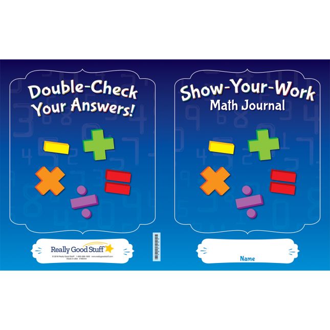 Really Good Stuff® Show-Your-Work Math Journals - 12 journals