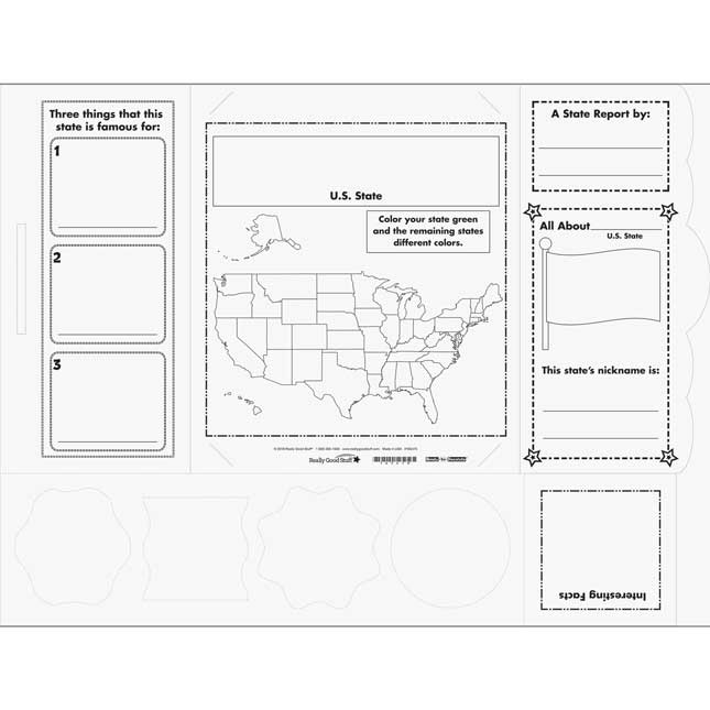 Ready-To-Decorate® Lapbooks - State Profile - 24 lapbooks