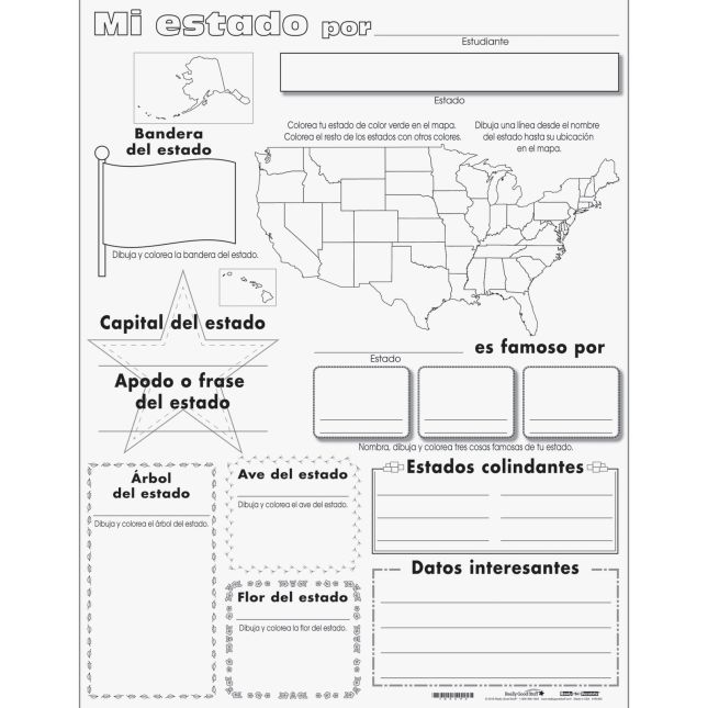 Ready-To-Decorate® Mi Estado (Spanish My State) Posters - 24 posters