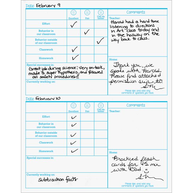 School-To-Home Communication Journals - 12 journals