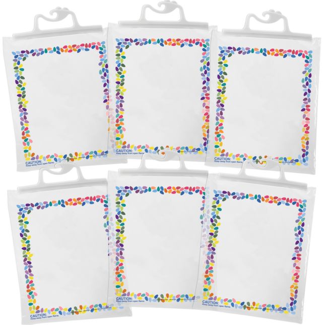 Large Hang-Up Totes  Colorful Drops  6 Pack