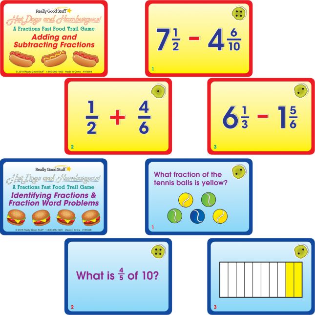 Hot Dogs And Hamburgers! A Fractions Fast Food Trail Game - 1 game_2