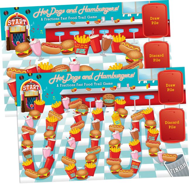 Hot Dogs And Hamburgers! A Fractions Fast Food Trail Game - 1 game_3