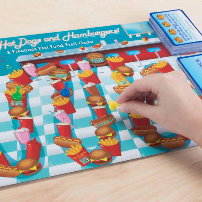 Hot Dogs And Hamburgers! A Fractions Fast Food Trail Game - 1 game