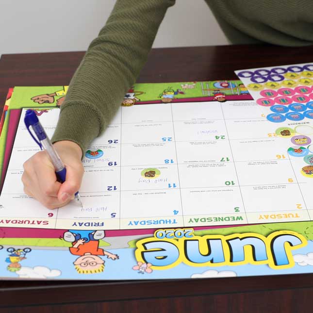 Monthly Calendar Pages And Stickers 2019-2020 - Primary