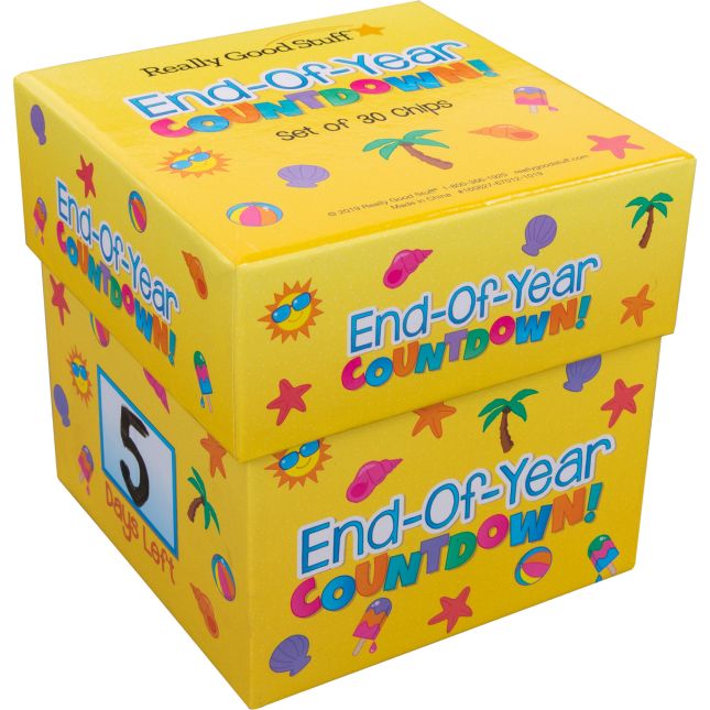 End-Of-Year Countdown Box - 1 countdown box, 30 chips