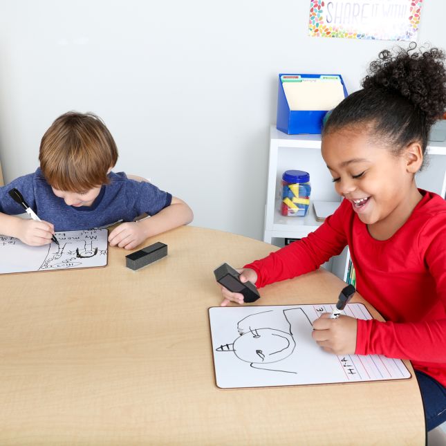 Write Again® Two-Sided Non-Magnetic Draw And Write Dry Erase Boards