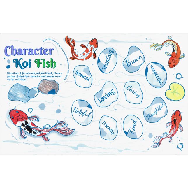 Really Good Stuff® Ready-To-Decorate® Character Koi Jumbo Lift-A-Flaps - Primary - 24 posters_0