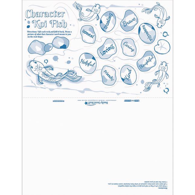 Really Good Stuff® Ready-To-Decorate® Character Koi Jumbo Lift-A-Flaps - Primary - 24 posters