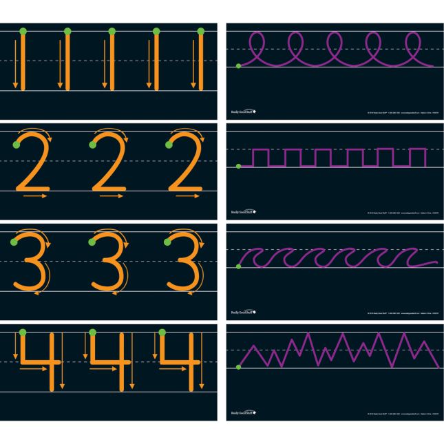 Really Good Stuff® Letter And Number Formation Cards - 37 cards