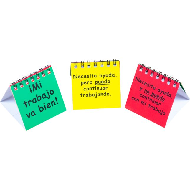 Really Good Stuff® Spanish I Need Help! Mini Flip Chart Set (¡Necesito ayuda! Mini Rotafolios)