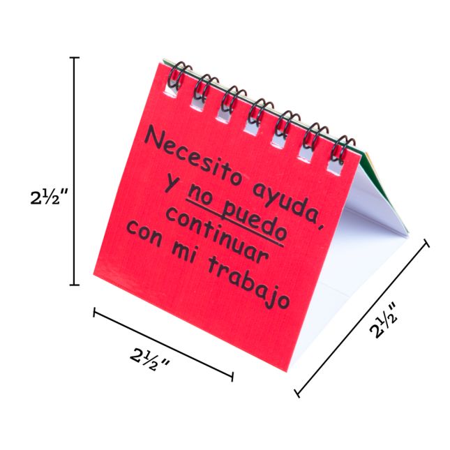 Really Good Stuff® Spanish I Need Help! Mini Flip Chart Set (¡Necesito ayuda! Mini Rotafolios)