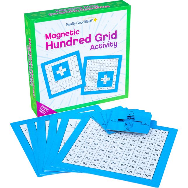 Really Good Stuff® Magnetic Hundred Grid Activity –