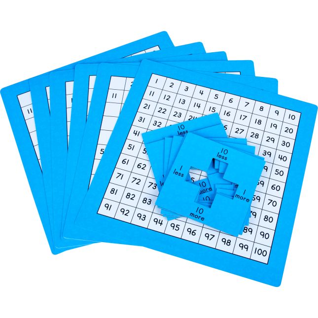 Really Good Stuff® Magnetic Hundred Grid Activity – Set Of 6