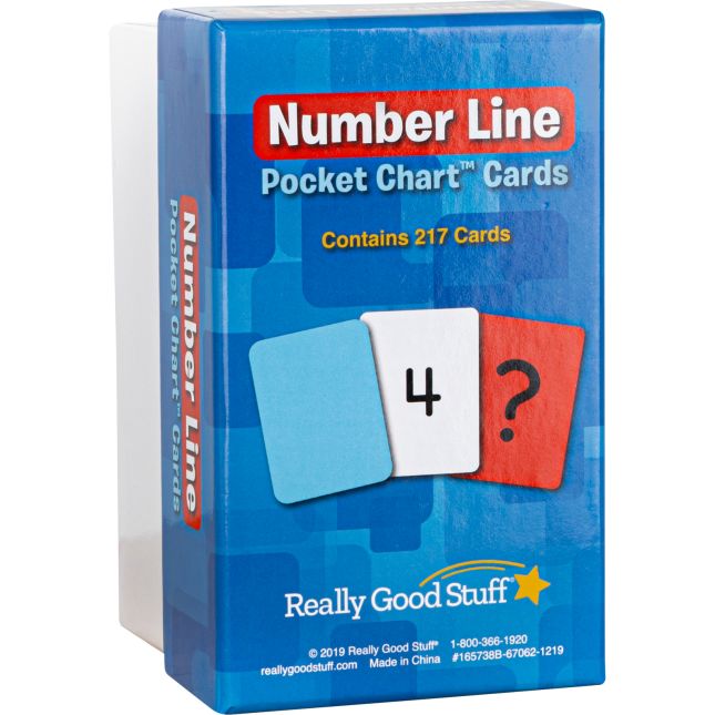 Really Good Stuff® Number Line Pocket Chart With Cards - 1 pocket chart, 217 cards