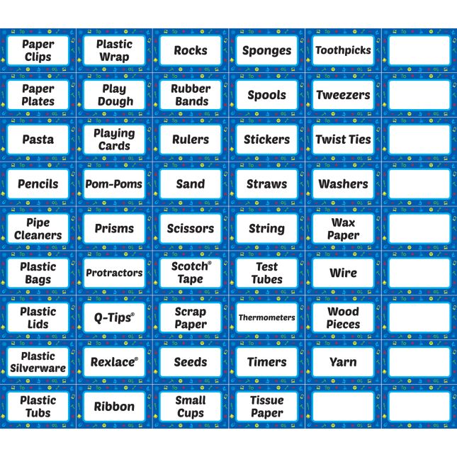 EZ Stick™ STEM And Maker Space Labels - 108 labels