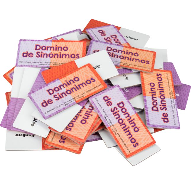 Really Good Stuff® Dominó de Sinónimos (Spanish Synonym Dominoes) - 54 dominoes