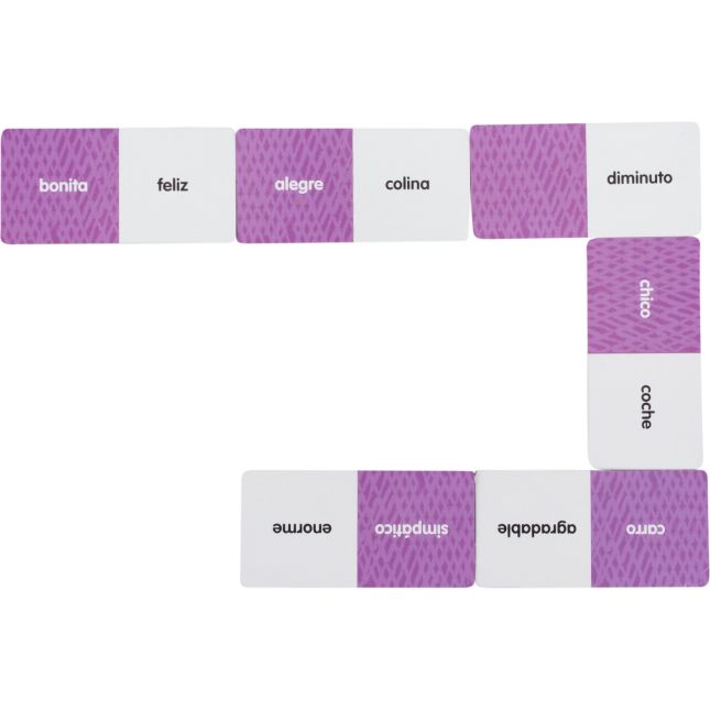 Really Good Stuff® Dominó de Sinónimos (Spanish Synonym Dominoes) - 54 dominoes