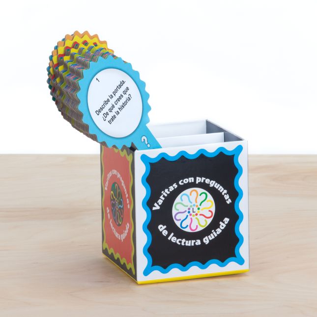 Really Good Stuff® Varitas con preguntas de lectura guiada (Spanish Reading Comprehension Guided Reading Question Wands) - 30 wands