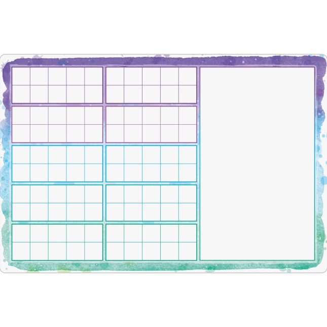 Really Good Stuff® Ten-Frames And Place Value Dry-Erase Practice Mats - Set of 6