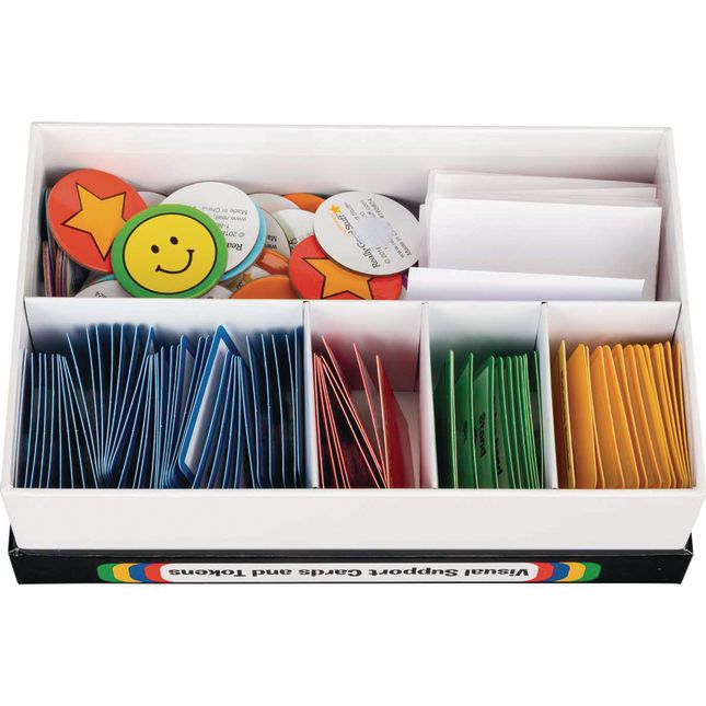 Really Good Stuff® Visual Support Folder And Cards - 1 folder, 85 cards