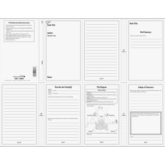 Really Good Stuff® Ready-To-Decorate Book Reports - 24 booklets