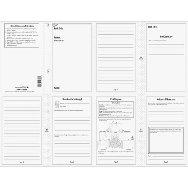 Really Good Stuff® Ready-To-Decorate Book Reports - 24 booklets