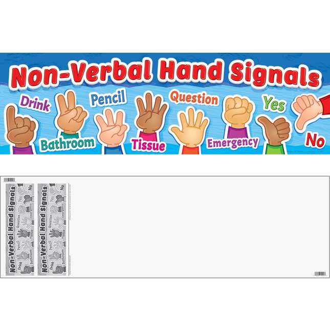 Non Verbal Hand Signals Banner - 1 banner