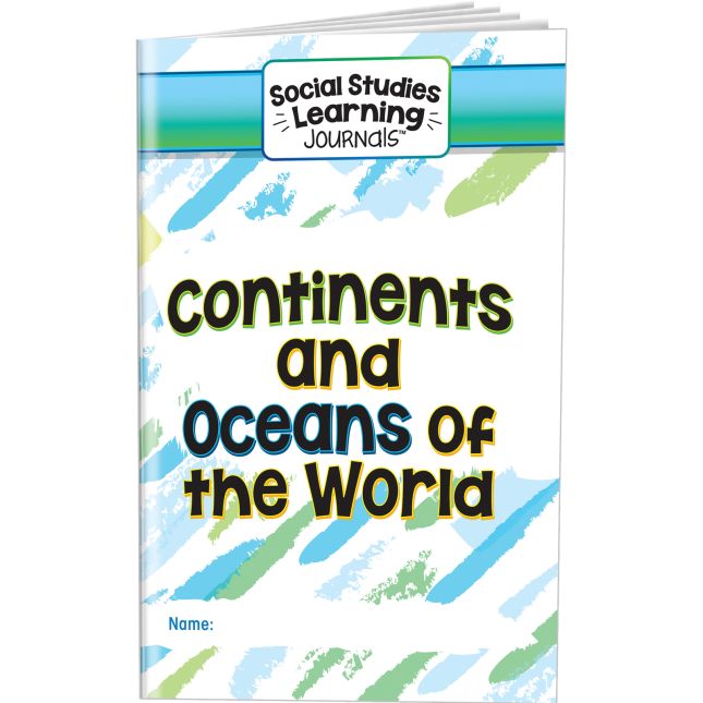 Social Studies Learning Journals  Continents And Oceans Of The World - 24 journals