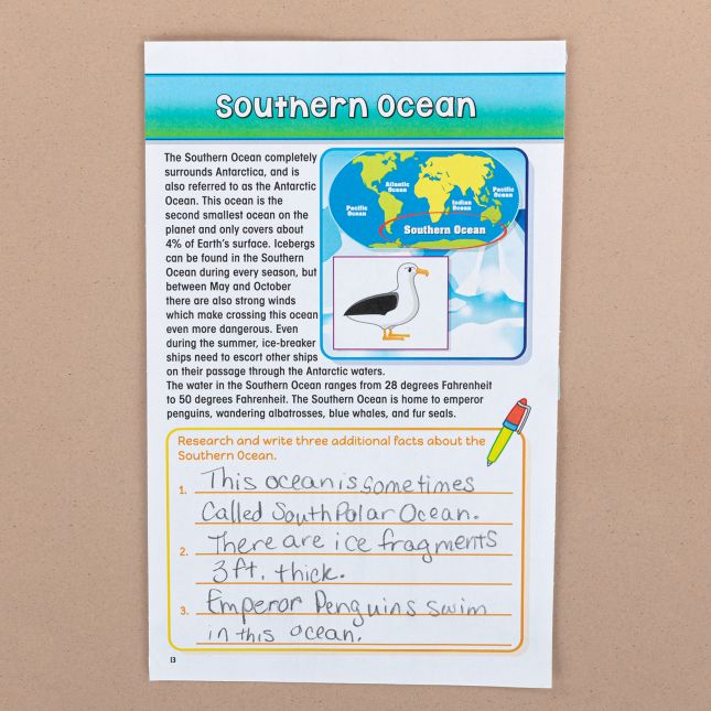 Social Studies Learning Journals  Continents And Oceans Of The World - 24 journals