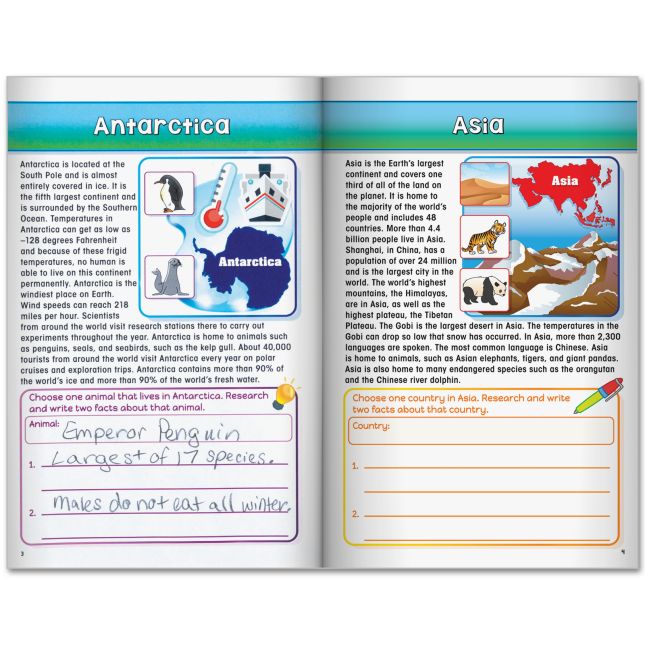 Social Studies Learning Journals  Continents And Oceans Of The World - 24 journals