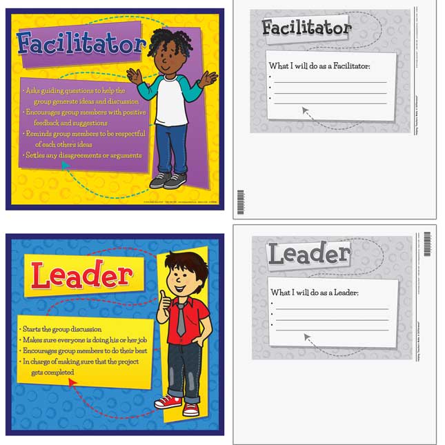 Cooperative Learning Team Roles Mini Posters - 6 mini posters