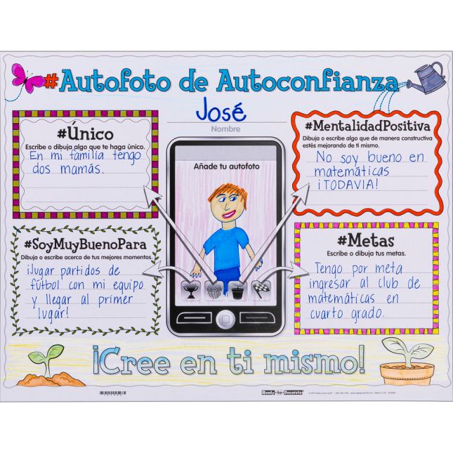 Really Good Stuff® Ready-To-Decorate® Spanish Growth Mindset Proud Of My #SELFIE Posters (#Autofoto de Autoconfianza)_0