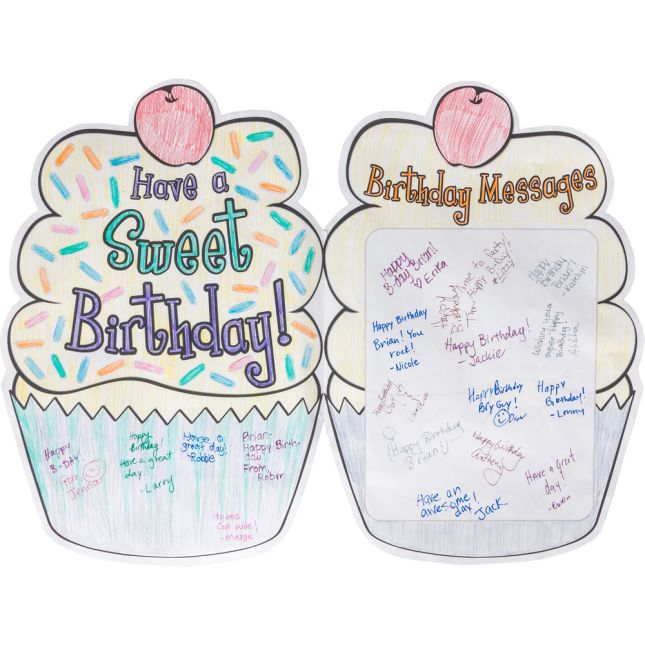 Ready-To-Decorate® Cupcake Birthday Cards - 24 cards