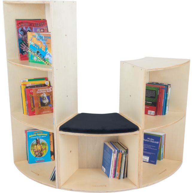 Curved Segment Bookcase - 1 bookcase