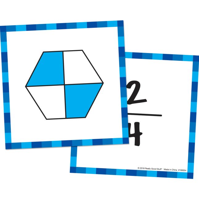 Intermediate Fractions Cards And 6" Cubes - 2 cubes, 42 cards