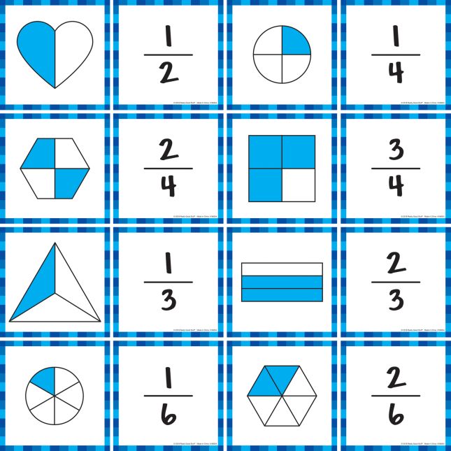 Intermediate Fractions Cards And 6" Cubes - 2 cubes, 42 cards