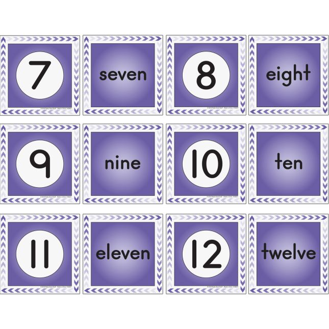 Numbers 0-12 Cards - 26 cards