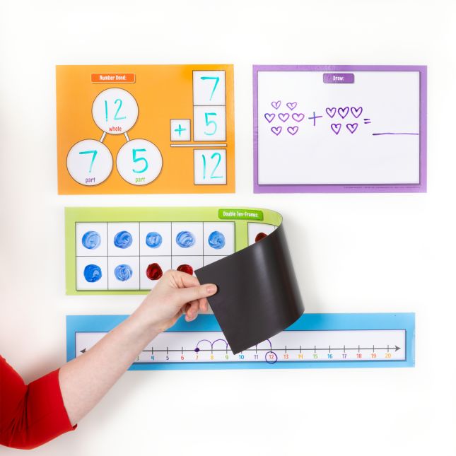 Really Good Stuff® 4 Magnetic Dry Erase Addition and Subtraction Charts