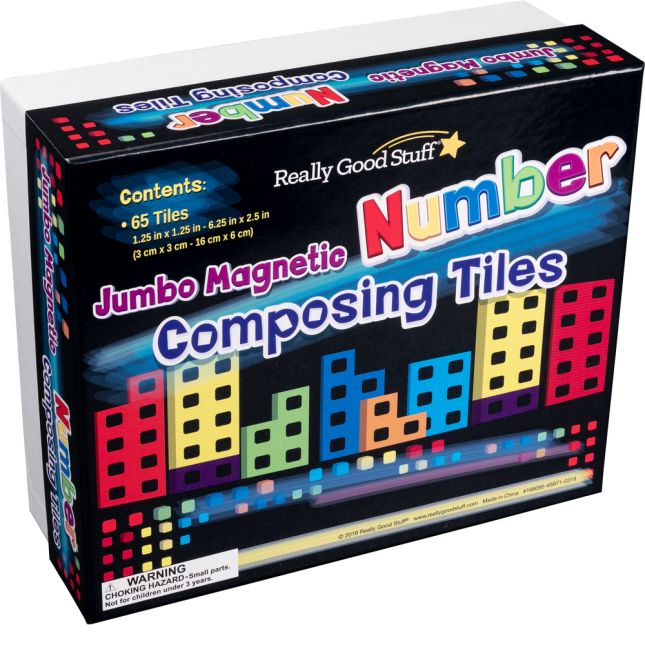 Jumbo Magnetic Number Composing Tiles