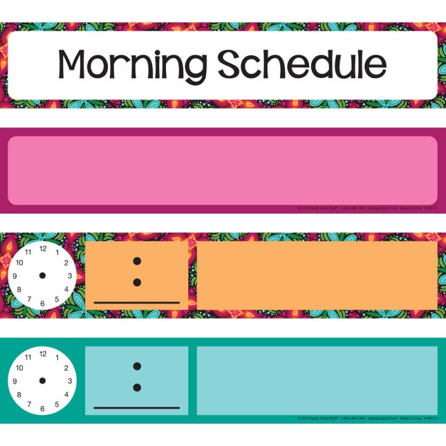 daily schedule pocket chart clipart